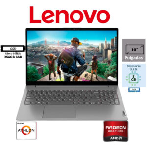 LAPTOP LENOVO V15 G4 AMN 16" AMD ATHLON SILVER 7120U 256GB SSD 8GB RAM AMD RADEON 610M GRAPHICS