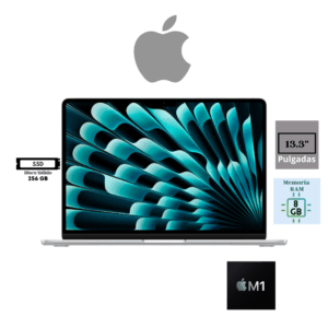 LAPTOP APPLE MACBOOK AIR M1 MGN63LA/A 13.3″ 8GB RAM 256GB SSD GRIS