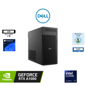 COMPUTADORA DESKTOP TOWER Dell TOWER INTEL CORE ULTRA 9 285K 16GB RAM DDR5 1TB SSD NVIDIA RTX A1000 WINDOWS 11 PRO