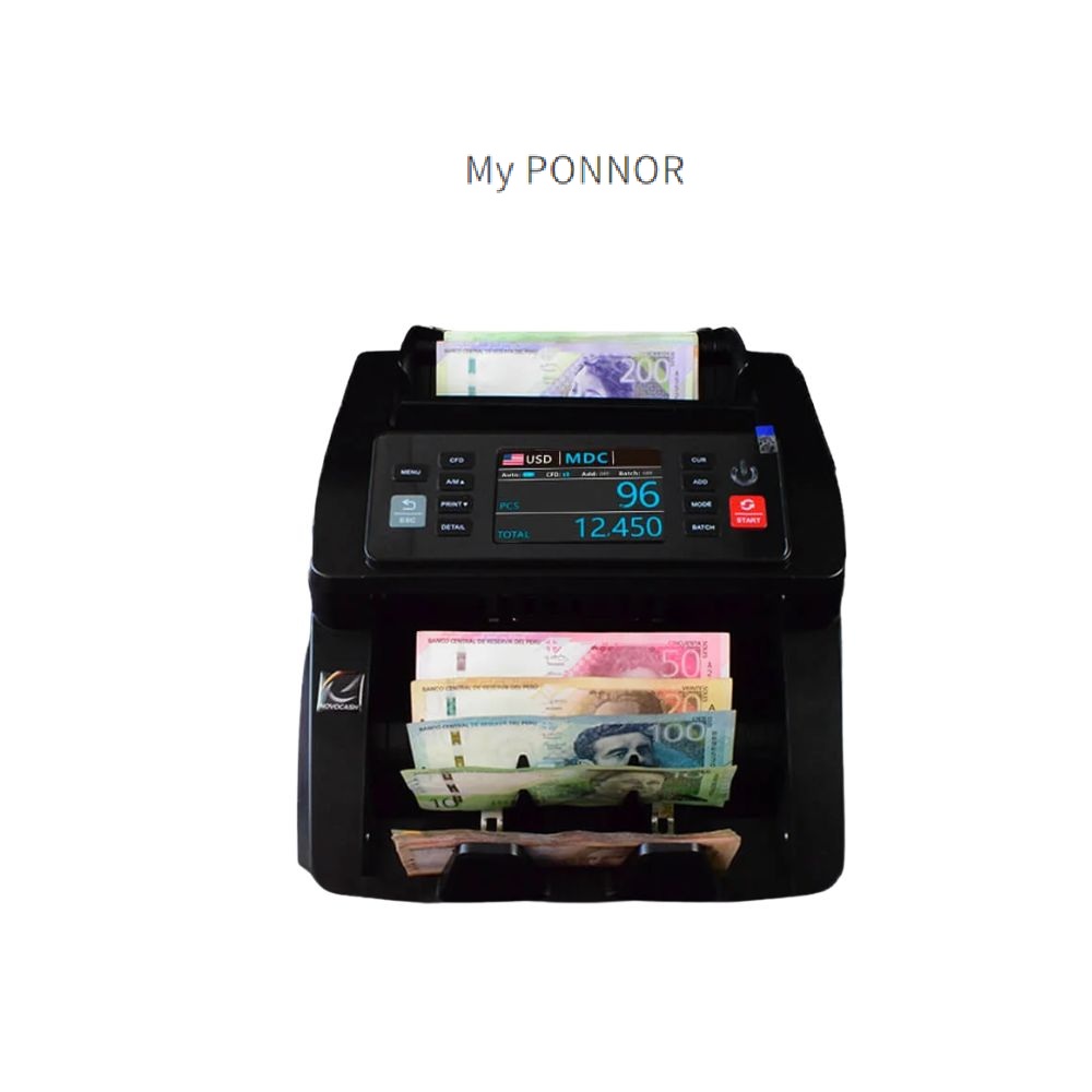 CONTADORA SUMADORA DE BILLETES MULTIDIVISA PONNOR N70