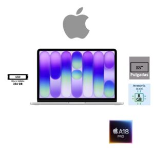 LAPTOP APPLE MACBOOK NEO 13 LIQUID RETINA 13" A18 PRO 6-CORE CPU 5-CORE GPU 8GB RAM 256GB SSD SILVER MACOS