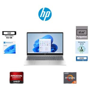 LAPTOP HP 15-FC0146DX 15.6″ FHD TOUCHSCREEN AMD RYZEN 5 7520U 512GB SSD M.2 8GB RAM DDR5 AMD RADEON GRAPHICS WINDOWS 11