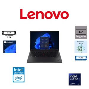 LAPTOP LENOVO THINKPAD T14 GEN 6 14″ WUXGA IPS INTEL CORE ULTRA 7 255U 1TB SSD M.2 32GB RAM DDR5 INTEL ARC GRAPHICS WINDOWS 11 PRO