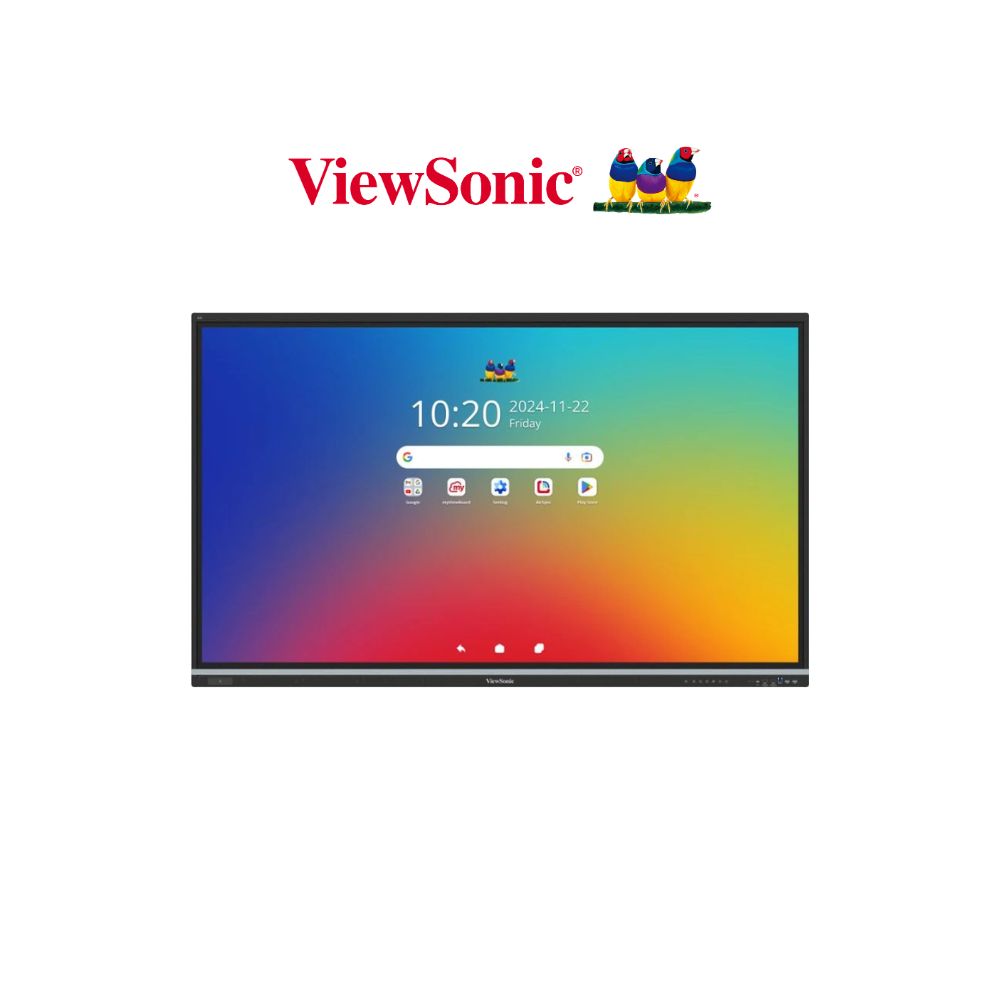 PANTALLA INTERACTIVA TACTIL ViewSonic VIEWBOARD 75″ 4K UHD D-LED ANDROID 14 EDLA USB-C HDMI DP 16GB RAM 128GB 50 PUNTOS TACTILES 500 NITS
