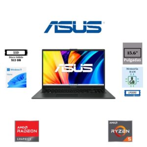 LAPTOP ASUS VIVOBOOK GO 15.6″ AMD RYZEN 5 7520U 512GB SSD 8GB RAM LPDDR5 AMD RADEON GRAPHICS WINDOWS 11 HOME