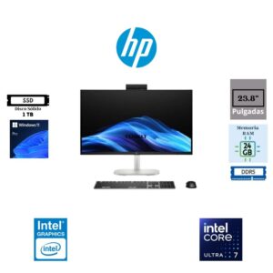 COMPUTADORA ALL IN ONE HP PROSTUDIO 4 G1I CL7U6LT 23.8″ FHD IPS INTEL CORE ULTRA 7 265T 1TB SSD M.2 24GB RAM DDR5 INTEL UHD GRAPHICS WINDOWS 11 PRO