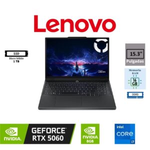 LAPTOP GAMING LENOVO LEGION 5 15IRX10 15.3″ WUXGA IPS 165HZ INTEL CORE I7-13650HX 1TB SSD M.2 16GB RAM DDR5 NVIDIA GEFORCE RTX 5060 8GB GRAPHICS