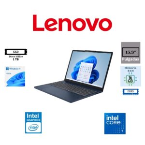 LAPTOP LENOVO IDEAPAD SLIM 3 15IRH10 15.3″ WUXGA IPS INTEL CORE I7-13620H 1TB SSD M.2 16GB RAM DDR5 INTEL UHD GRAPHICS WINDOWS 11 HOME LUNA GREY