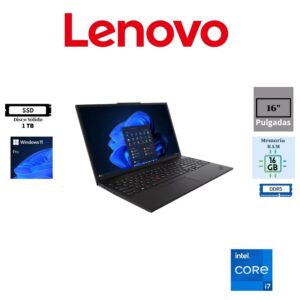 LAPTOP WORKSTATION LENOVO THINKPAD P16S GEN 4 16″ WUXGA IPS INTEL CORE ULTRA 7 255H 1TB SSD M.2 16GB RAM DDR5 NVIDIA RTX PRO 500 6GB GRAPHICS WINDOWS 11 PRO