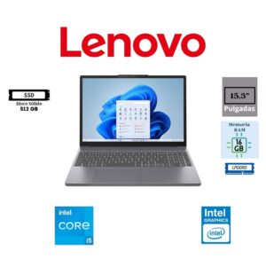 LAPTOP LENOVO IDEAPAD SLIM 3 15IRH10 15.3″ WUXGA IPS INTEL CORE I5-13420H 512GB SSD M.2 16GB RAM LPDDR5 INTEL UHD GRAPHICS