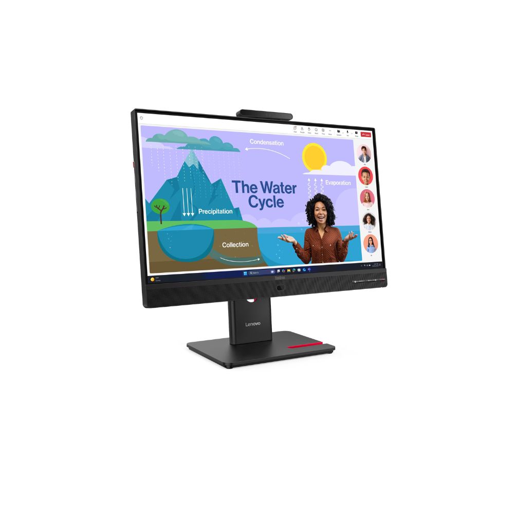 MONITOR LENOVO THINKVISION T24D-4V 23.8″ FHD IPS 120HZ USB-C RJ45 WEBCAM 5MP SPEAKERS BLACK 64B7UAR1LA - Imagen 2