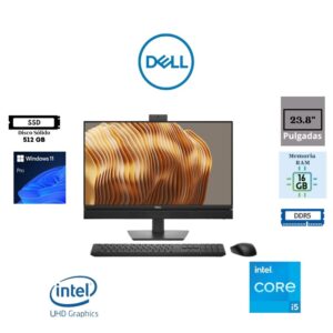 COMPUTADORA ALL IN ONE Dell PRO QC24251 23.8" INTEL CORE I5 14500T 16GB RAM DDR5 512GB SSD INTEL UHD GRAPHICS 770 WINDOWS 11 PRO