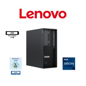 SERVIDOR LENOVO THINKSYSTEM ST50 V3 INTEL XEON E-2434 16GB RAM DDR5 2TB HDD