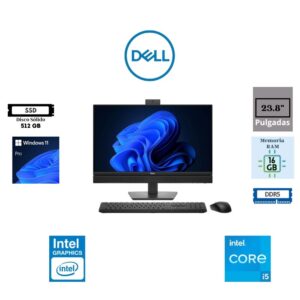 COMPUTADORA ALL IN ONE Dell PRO 24 QC24251 INTEL CORE ULTRA 5 235T 16GB RAM DDR5 512GB SSD INTEL GRAPHICS INTEGRADOS WINDOWS 11 PRO