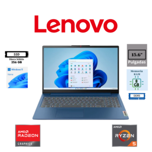 LAPTOP LENOVO IDEAPAD SLIM 3 15AMN8 15.6" AMD RYZEN 5 40 8GB RAM 256GB SSD AMD RADEON 610 WINDOWS 11