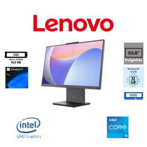 COMPUTADORA ALL IN ONE LENOVO THINKCENTRE NEO 50a INTEL CORE I5-13420H 23.8″ 32GB DDR5 512GB SSD INTEL UHD GRAPHICS WINDOWS 11 PRO