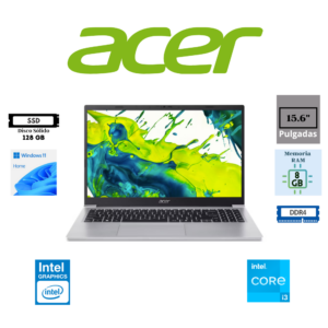 LAPTOP ACER ASPIRE LITE AL15-36P-32XP INTEL CORE 3 N350 15.6" FHD IPS 8GB DDR4 128GB SSD INTEL GRAPHICS WINDOWS 11