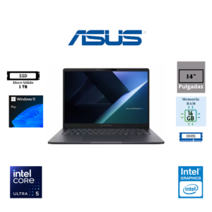 LAPTOP ASUS EXPERTBOOK B5 B5405CCA INTEL CORE ULTRA 5 225H 14″ WQXGA 144HZ 16GB DDR5 1TB SSD INTEL GRAPHICS WINDOWS 11 PRO