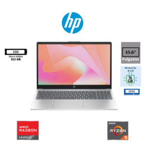LAPTOP HP 15-FC0356LA AMD RYZEN 5 7530U 15.6″ FHD IPS 16GB DDR4 512GB SSD AMD RADEON GRAPHICS