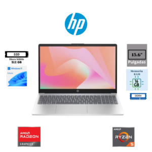 LAPTOP HP 15-FC0356LA AMD RYZEN 5 7530U 15.6″ FHD IPS 16GB DDR4 512GB SSD AMD RADEON GRAPHICS