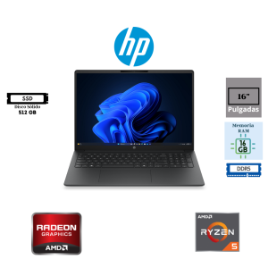 LAPTOP HP 200 G2a AMD RYZEN 5 220 16" WUXGA IPS 16GB DDR5 512GB SSD AMD GRAPHICS RADEON