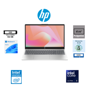 LAPTOP HP AI 15 INTEL CORE ULTRA 5 225U 15.6″ FHD TACTIL 24GB DDR5 512GB SSD INTEL GRAPHICS