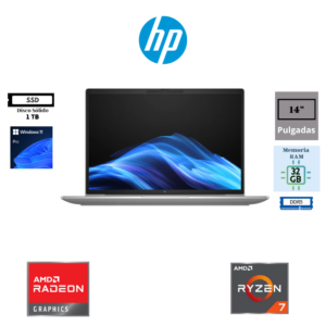 LAPTOP HP ELITEBOOK 6 G1A AMD RYZEN 7 PRO 250 14″ WUXGA 32GB DDR5 1TB SSD AMD RADEON GRAPHICS WINDOWS 11 PRO