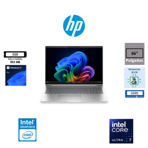 LAPTOP HP PROBOOK 4 G2I 16″ WUXGA IPS INTEL CORE ULTRA 7 355 16GB RAM DDR5 512GB SSD M.2 PCIE NVME INTEL GRAPHICS WINDOWS 11 PRO