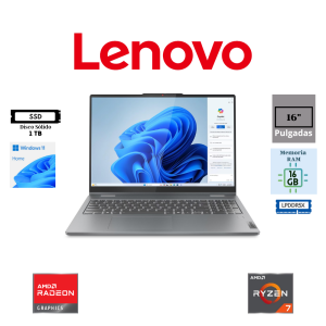 LAPTOP LENOVO IDEAPAD 5 2 EN 1 16AHP9 AMD RYZEN 7 8845HS 16" WUXGA TACTIL 16GB LPDDR5X 1TB SSD RADEON 780M WINDOWS 11 HOME
