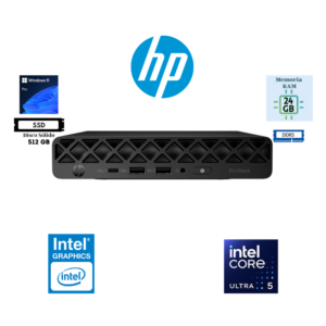 COMPUTADORA MINI PC HP PRODESK 4 MINI G1I INTEL CORE ULTRA 5 225T 24GB DDR5 512GB SSD INTEL GRAPHICS WINDOWS 11 PRO