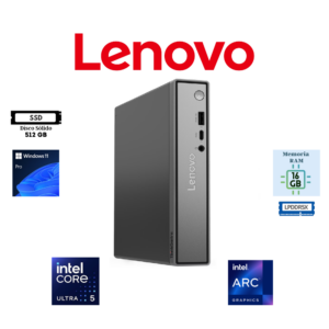 COMPUTADORA MINI PC LENOVO THINKCENTRE NEO 50Q GEN 6 TINY INTEL CORE ULTRA 5 226V 16GB RAM LPDDR5X 512GB SSD M.2 NVME INTEL ARC 130V WINDOWS 11 PRO