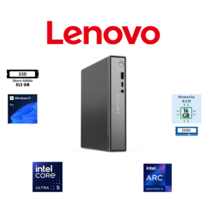 COMPUTADORA MINI PC LENOVO THINKCENTRE NEO 50Q GEN 5 INTEL CORE I5 210H 8GB DDR5 256GB SSD INTEL UHD GRAPHICS WINDOWS 11 PRO