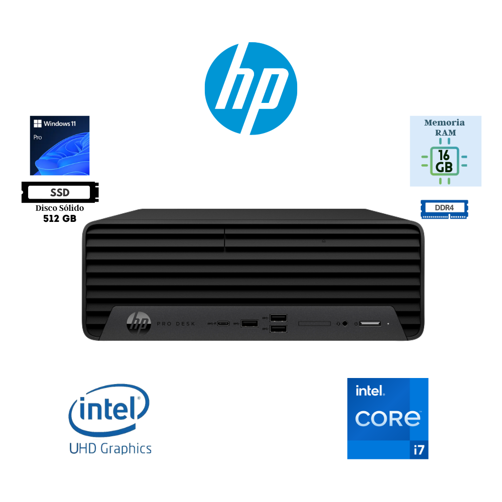 COMPUTADORA HP PRO 400 SFF G9 INTEL CORE I7-14700 16GB DDR4 512GB SSD INTEL UHD GRAPHICS WINDOWS 11 PRO