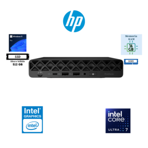 COMPUTADORA DESKTOP PC MINI HP PRODESK 4 AI G1I INTEL CORE ULTRA 7 265T 16GB DDR5 512GB SSD INTEL GRAPHICS WINDOWS 11 PRO