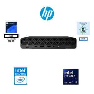 DESKTOP MINI HP PRODESK 4 AI G1I INTEL CORE ULTRA 5 225T 16GB DDR5 512GB SSD INTEL GRAPHICS WINDOWS 11 PRO