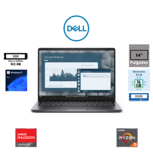 LAPTOP DELL PRO 14 14" AMD RYZEN 5 PRO 16GB DDR5 512GB SSD AMD RADEON FHD+ WINDOWS 11 PRO