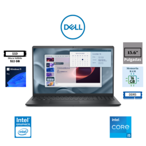 LAPTOP DELL PRO 15 15.6'' ESSENTIAL PV15250 INTEL CORE I5-1334U 16GB DDR5 512GB SSD INTEL GRAPHICS FHD WINDOWS 11 PRO