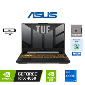 LAPTOP GAMING 16" FHD+ INTEL CORE 7 240H 16GB DDR5 1TB SSD NVIDIA GEFORCE RTX 4050 6GB