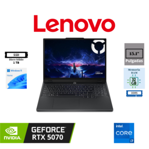 LAPTOP GAMING LENOVO LEGION 5 15IRX10 AI 15.1" WQXGA OLED INTEL CORE I7-14700HX 32GB DDR5 1TB SSD NVIDIA GEFORCE RTX 5070