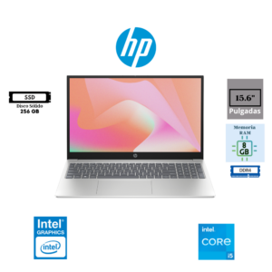 LAPTOP HP 15-FD1258LA 15.6" INTEL CORE 5 120U 8GB DDR4 256GB SSD FREEDOS PLATA