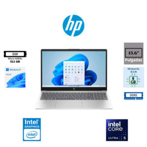 LAPTOP HP 15-FD2050WM 15.6" FHD TOUCH INTEL CORE ULTRA 5 225U 8GB DDR5 512GB SSD INTEL GRAPHICS WINDOWS 11 HOME