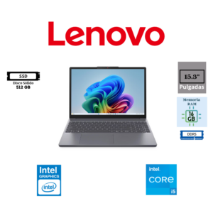 LAPTOP LENOVO IDEAPAD SLIM 3 15IWC11 15.3" WUXGA INTEL CORE 5 320 16GB DDR5 512GB SSD FREEDOS LUNA GREY