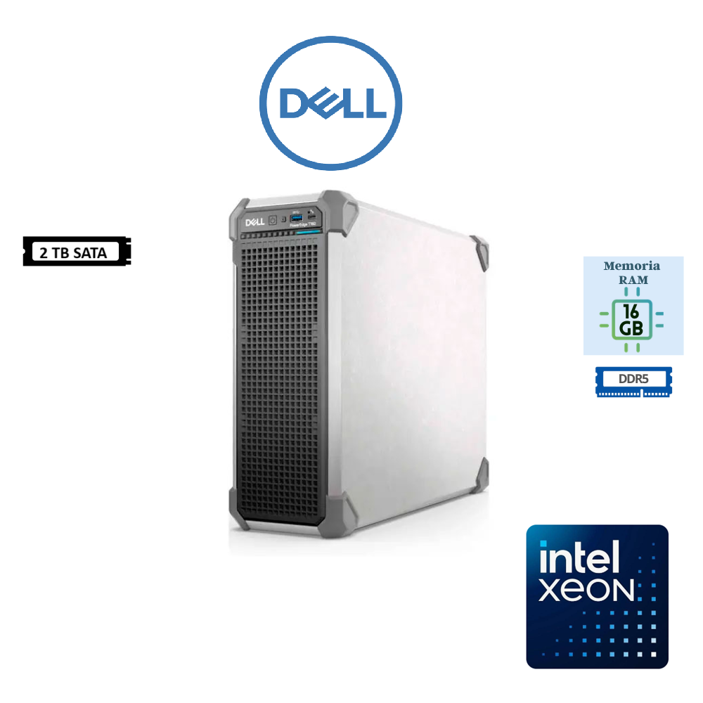 SERVIDOR DELL POWEREDGE T160 TOWER (3U) INTEL XEON 6 6333P 16GB DDR5-SDRAM 2TB SATA 500W
