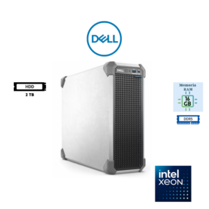 SERVIDOR DELL POWEREDGE T160 TORRE 3U INTEL XEON 6 6333P 16GB DDR5 ECC 2TB HDD 2X LAN GIGABIT IDRAC9