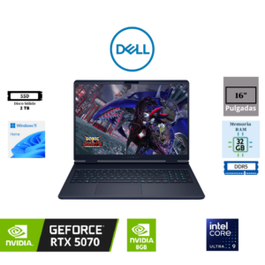 LAPTOP GAMING DELL ALIENWARE 16X AURORA 16″ INTEL CORE 9-275HX 32GB DDR5 2TB SSD NVIDIA GEFORCE RTX 5070 8GB WINDOWS 11 HOME