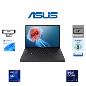 LAPTOP ASUS ZENBOOK DUO UX8406CA 14" INTEL CORE ULTRA 9 285H 16GB LPDDR5X 512GB SSD INTEL ARC 2X OLED TOUCHSCREEN WUXGA WINDOWS 11
