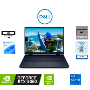 LAPTOP GAMING DELL ALIENWARE 16 AURORA 16" INTEL CORE 7-240H 32GB DDR5 1TB SSD NVIDIA GEFORCE RTX 5060 8GB WQXGA 120HZ WINDOWS 11 HOME