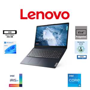 LAPTOP LENOVO IDEAPAD 1i 15.6" INTEL CORE I5-1335U 8GB DDR4 256GB SSD INTEL IRIS XE GRAPHICS FHD IPS TOUCHSCREEN WINDOWS 11 HOME