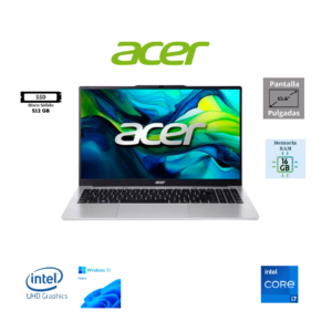 LAPTOP ACER ASPIRE LITE AL15-72P-7948 15.6″ FHD IPS INTEL CORE I7-13620H 16GB RAM DDR5 512GB SSD INTEL UHD GRAPHICS WINDOWS 11 HOME