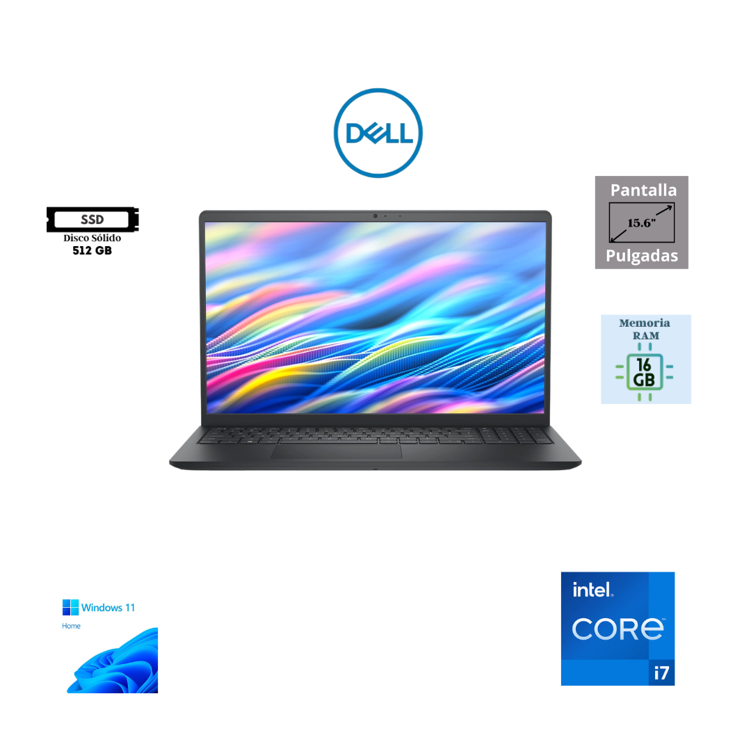 LAPTOP DELL 4CDJW 15.6″ FHD TACTIL INTEL CORE I7-1355U 16GB RAM DDR4 512GB SSD INTEL UHD GRAPHICS WINDOWS 11 HOME
